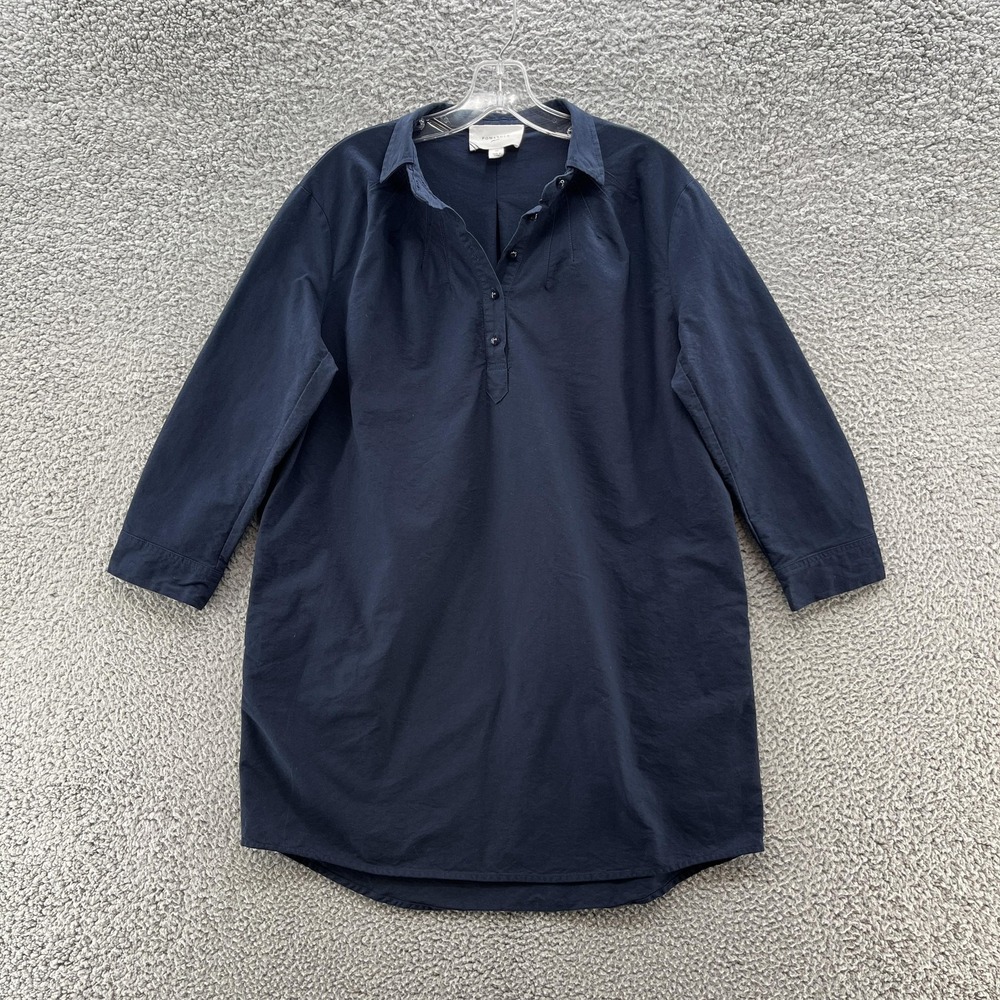 Pomander Place Dress Medium Navy Cotton Polly Pockets Casual Relaxed Preppy Mini
